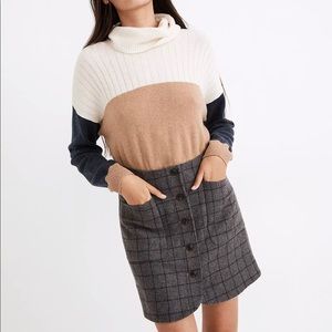 Madewell plaid wool miniskirt